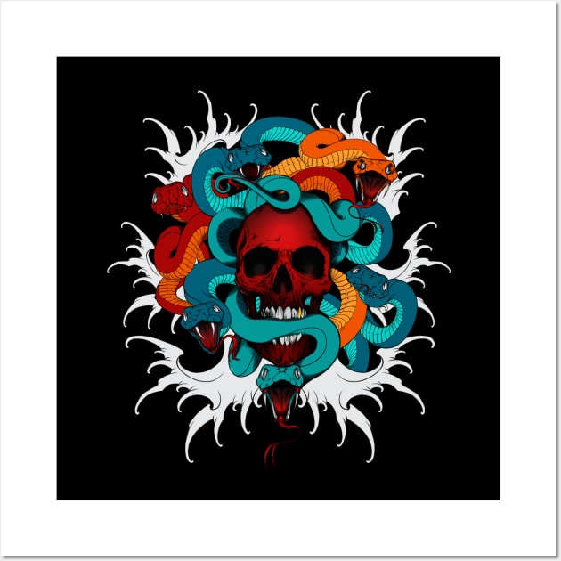 Skulls and Snakes Wall Art by kaliyuga